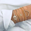 Fashion Women Bracelet Set Bohemia Jewelry Vintage Boho Turtle Map Charm Bracelets & Bangles For Girl Bead Chain Accessories