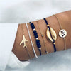 Fashion Women Bracelet Set Bohemia Jewelry Vintage Boho Turtle Map Charm Bracelets & Bangles For Girl Bead Chain Accessories