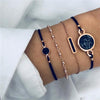 Fashion Women Bracelet Set Bohemia Jewelry Vintage Boho Turtle Map Charm Bracelets & Bangles For Girl Bead Chain Accessories