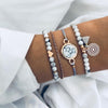 Fashion Women Bracelet Set Bohemia Jewelry Vintage Boho Turtle Map Charm Bracelets & Bangles For Girl Bead Chain Accessories