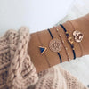 Fashion Women Bracelet Set Bohemia Jewelry Vintage Boho Turtle Map Charm Bracelets & Bangles For Girl Bead Chain Accessories