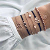 Fashion Women Bracelet Set Bohemia Jewelry Vintage Boho Turtle Map Charm Bracelets & Bangles For Girl Bead Chain Accessories