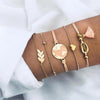 Fashion Women Bracelet Set Bohemia Jewelry Vintage Boho Turtle Map Charm Bracelets & Bangles For Girl Bead Chain Accessories