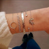 Boho Bracelets & Bangles for Women Fashion Moon Leaf Crystal Charm Bracelet Femme Bohemian Chain Jewelry Bijoux Pulseras Mujer