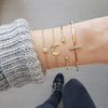 Boho Bracelets & Bangles for Women Fashion Moon Leaf Crystal Charm Bracelet Femme Bohemian Chain Jewelry Bijoux Pulseras Mujer