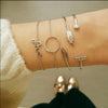 Boho Bracelets & Bangles for Women Fashion Moon Leaf Crystal Charm Bracelet Femme Bohemian Chain Jewelry Bijoux Pulseras Mujer