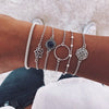 Boho Bracelets & Bangles for Women Fashion Moon Leaf Crystal Charm Bracelet Femme Bohemian Chain Jewelry Bijoux Pulseras Mujer