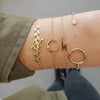 Boho Bracelets & Bangles for Women Fashion Moon Leaf Crystal Charm Bracelet Femme Bohemian Chain Jewelry Bijoux Pulseras Mujer